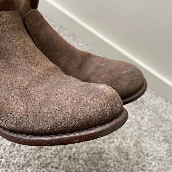 rag and bone | Brown Mercer Suede Slouch Ankle Boots - Size EU 37.5 - Picture 7 of 16